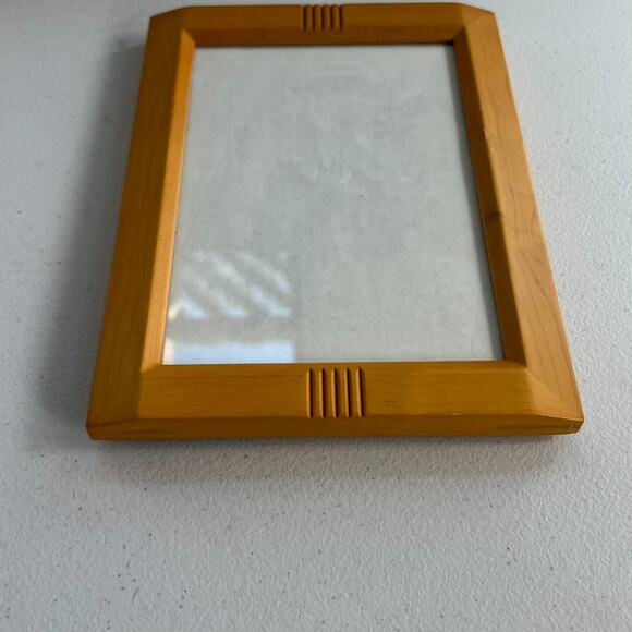 Solid Wood Picture Frame Carved Natural Light Pale Fits 5 X 7 Photo - Picture 3 of 12